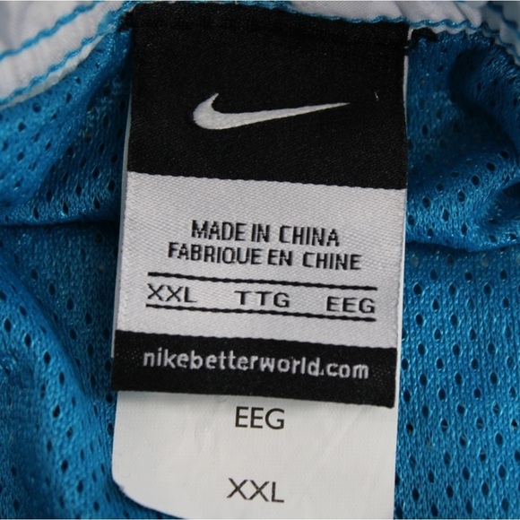 Nike Blue Men's XXL Swim Trunks Drawstring Elastic Waist, Side Pocket - Picture 3 of 11